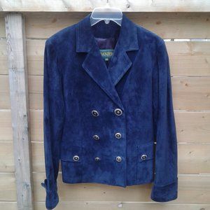 SOLD!!!!!!!!!!!!!!!Danier leather short trench jacket with Versace style buttons